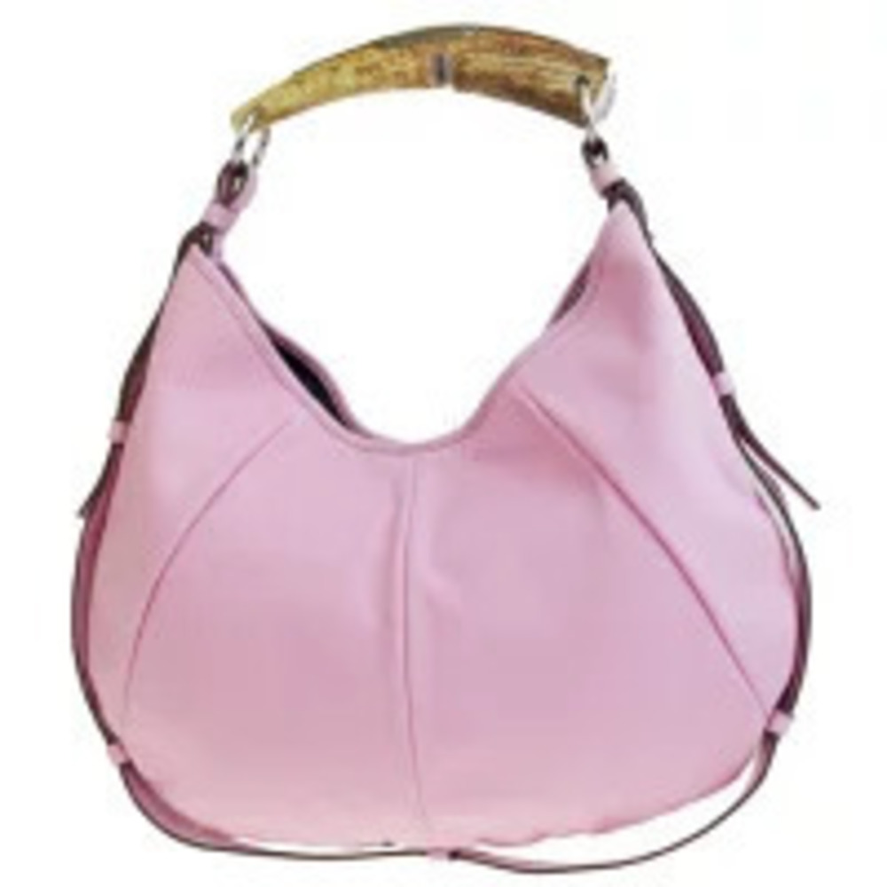 Saint Laurent Yves Mombasa shoulder bag horn pink canvas leather velour - Picture 4 of 7